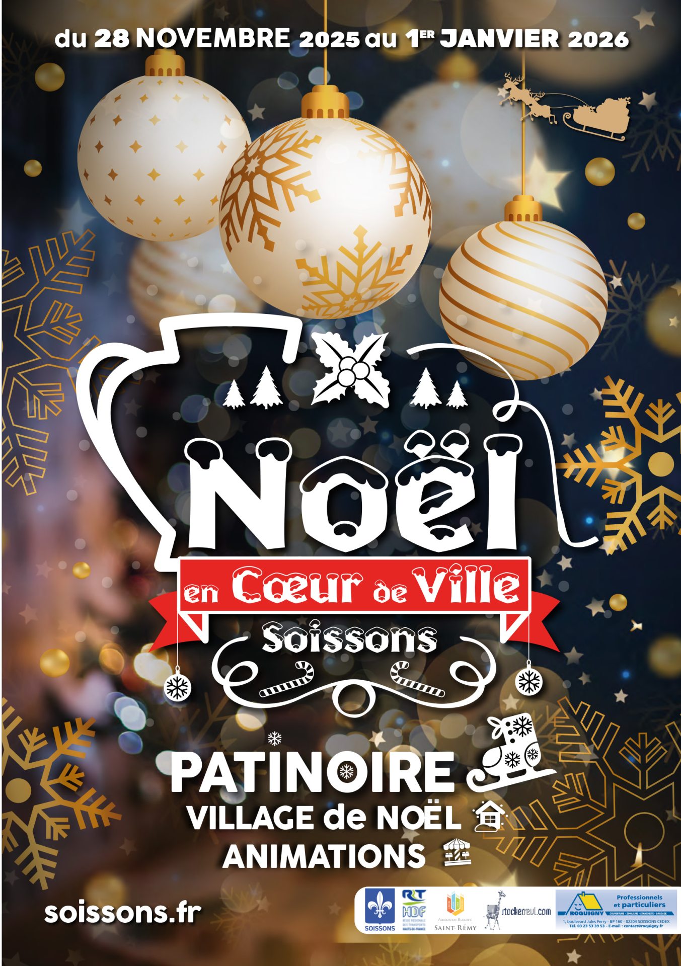 Marché de noël et patinoire à Soissons